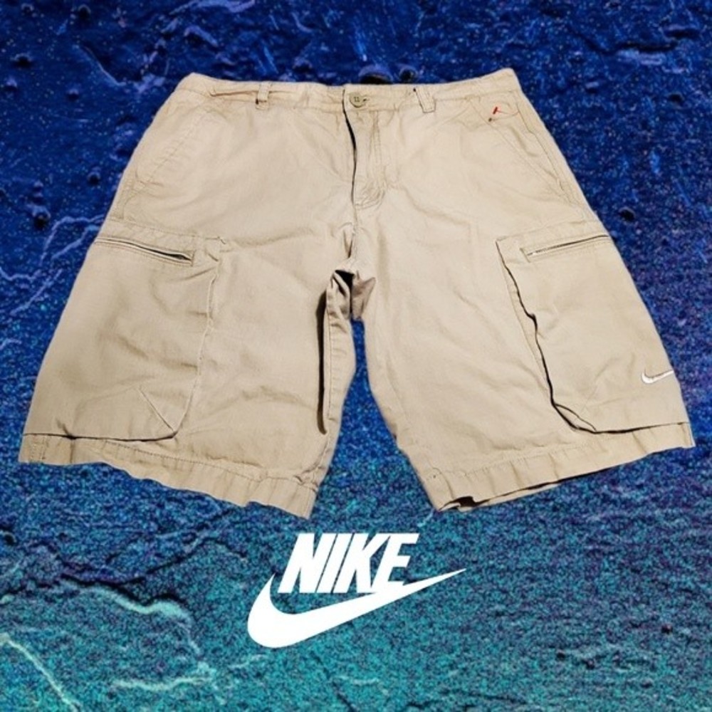 Nike Men's Performance Woven 6th Man Ripstop Cargo Shorts Khaki 36